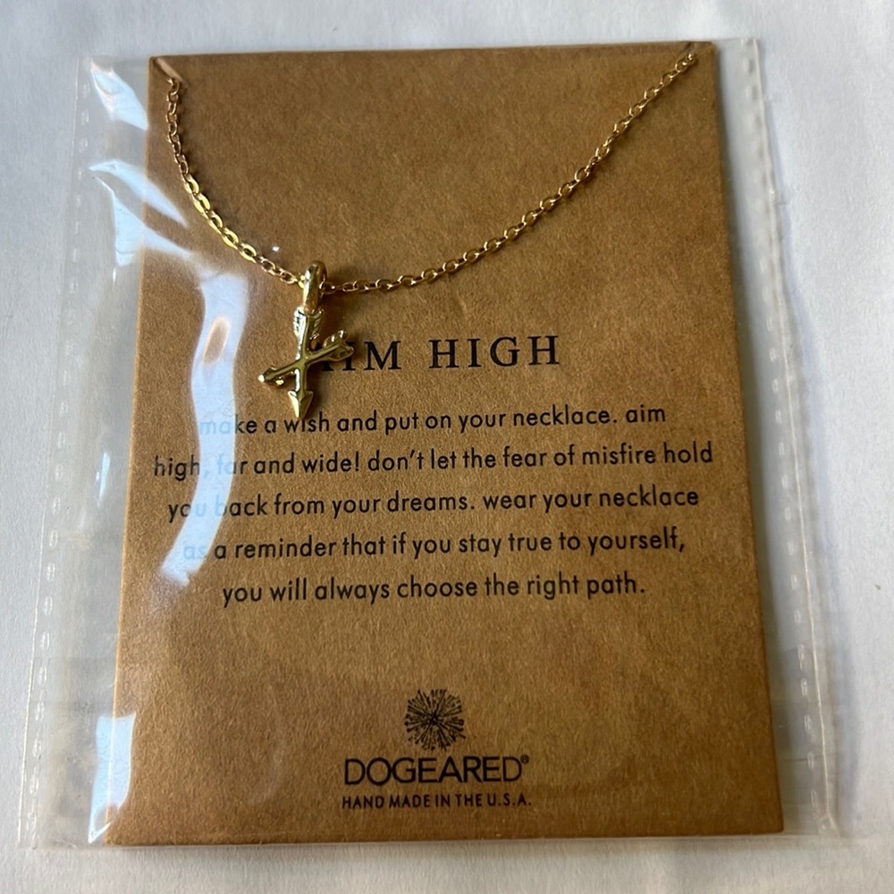 Dogeared gold Aim High Necklace
